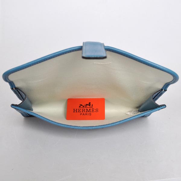 High Quality Hermes Jige Large Clutch Handbag Blue 1053 Replica - Click Image to Close